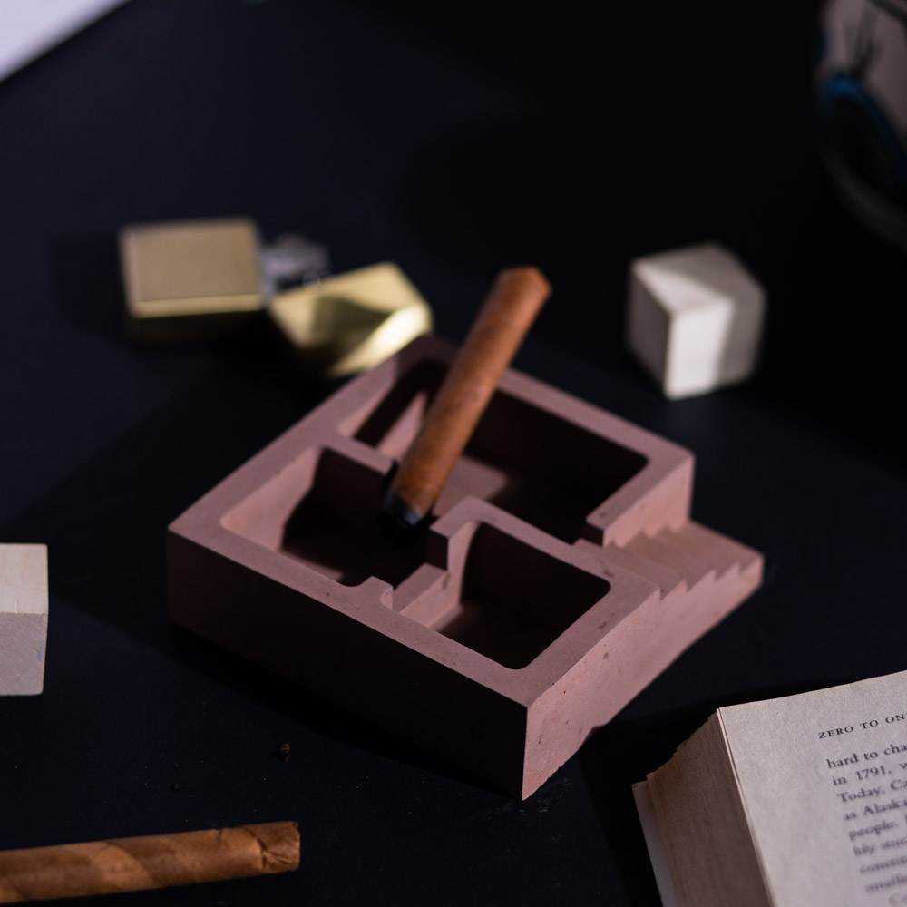 Portable Ashtray Premium New Indian's Plinth Terracotta Exclusive