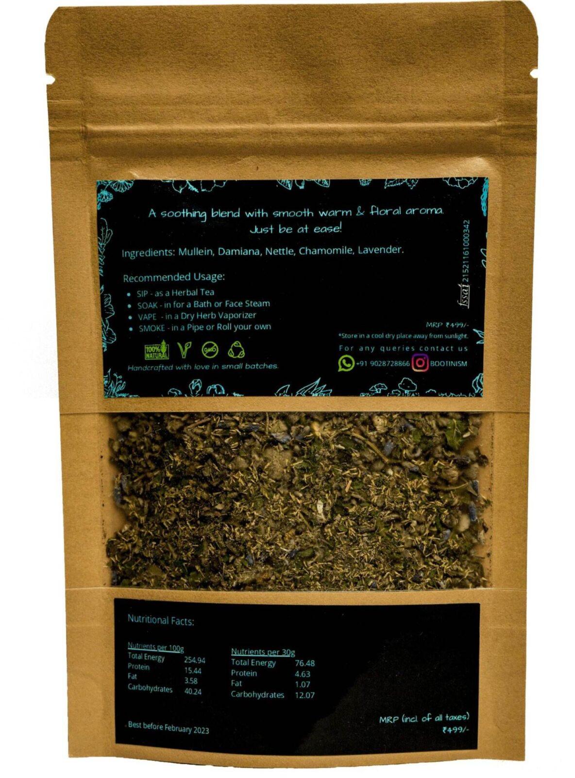 Smoksh Herbal Calm 30g - Rich Mixing Premium New Indian's