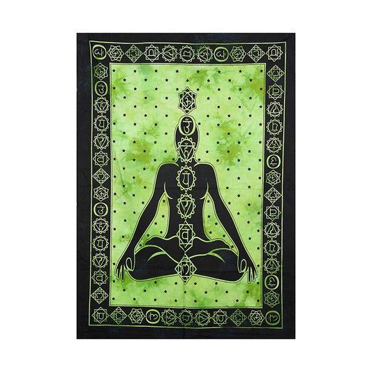 Chakras In Green Tapestry - 42X29