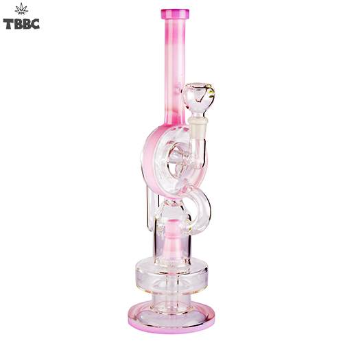 Recyclers Crystal Ring 18'' Glass Shower Bong