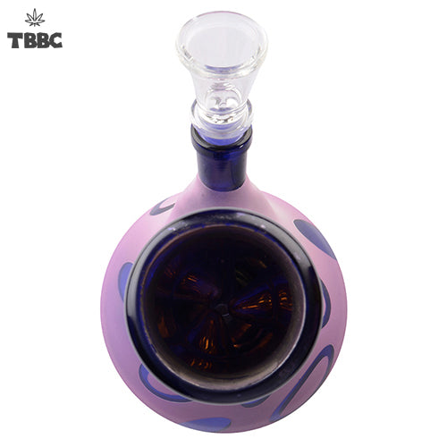 Purple Rings 8'' Glass Ice Bong