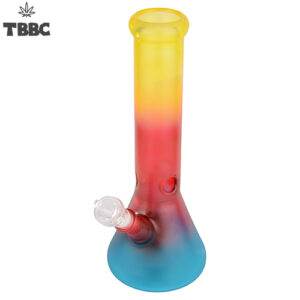Tri - Colour Flame 12 inch Ice Bong