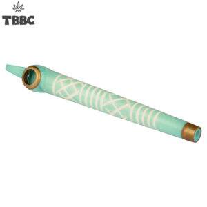 White Net Green Resin Dokha pipe - 5 inches