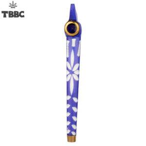 Blue Leaf Resin Dokha Pipe - 5 inches