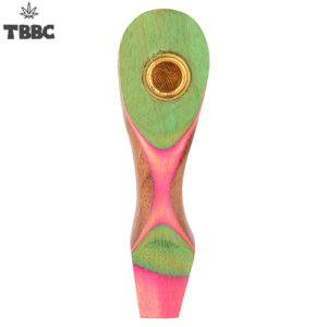 Pink n Green hand pipe - 4 inch
