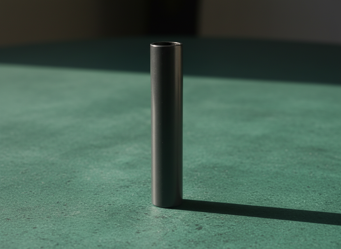 Dark Italian Nano Chillum 5 inch with sleek dark finish on emerald table in sunlight, chillums instant delivery in delhi ncr
