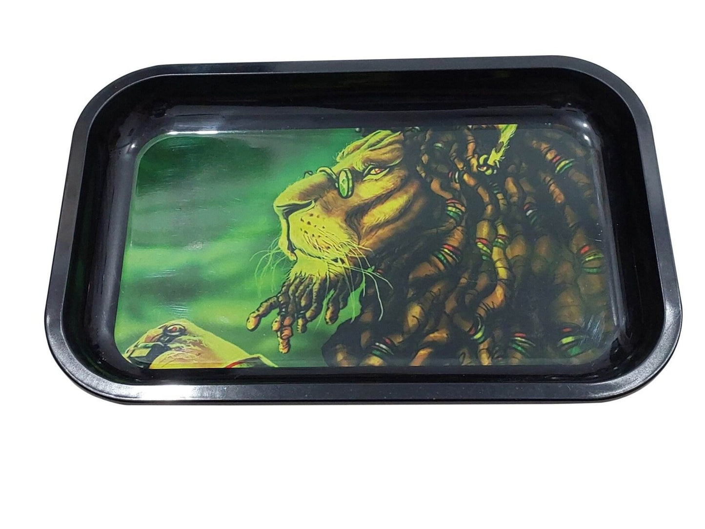 Rastafarian Lion Rolling Tray - 5.5*7.5 inches