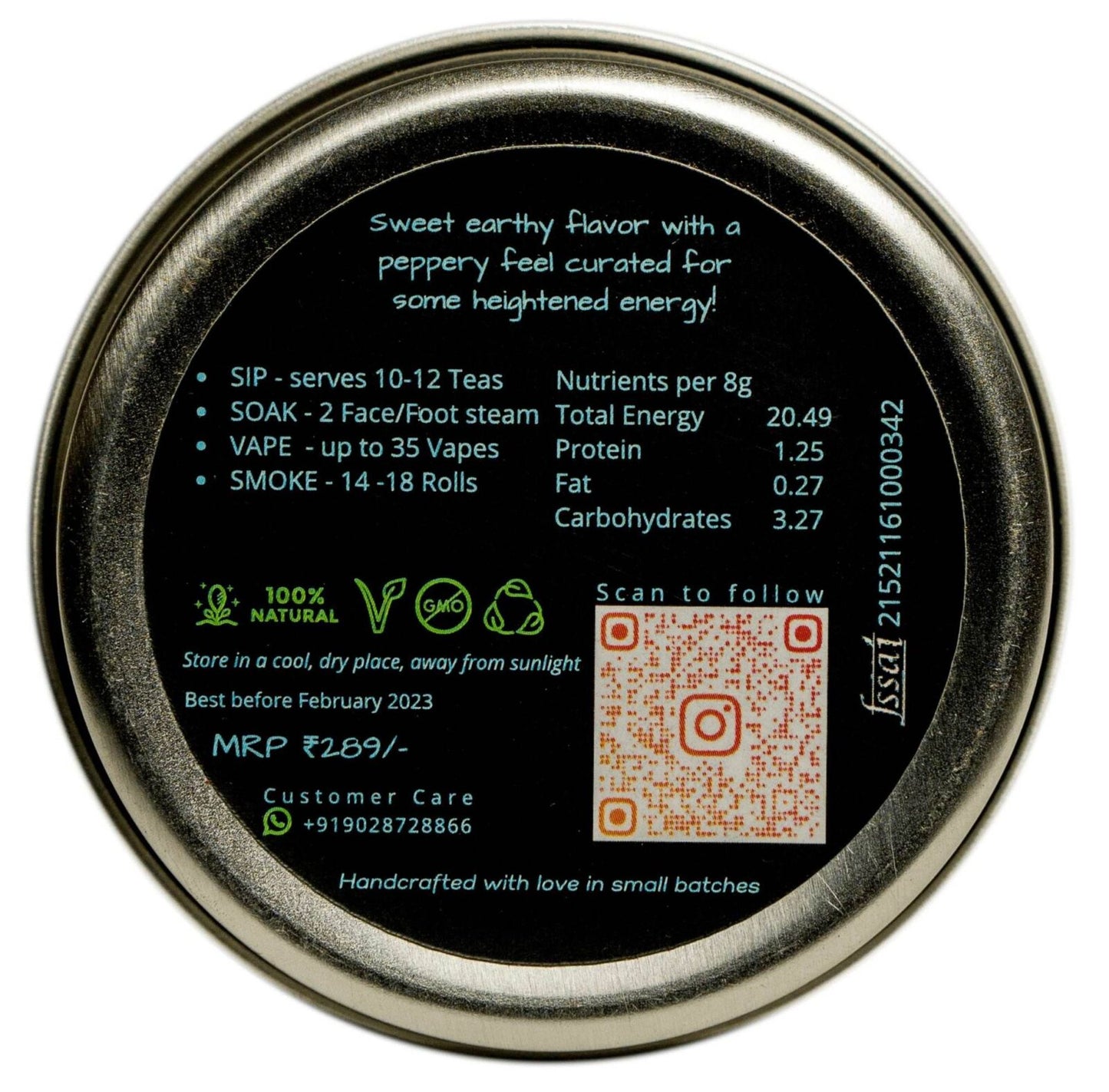 Smoksh Herbal Tin - Elevate 8g - Rich mixing Trial Pack