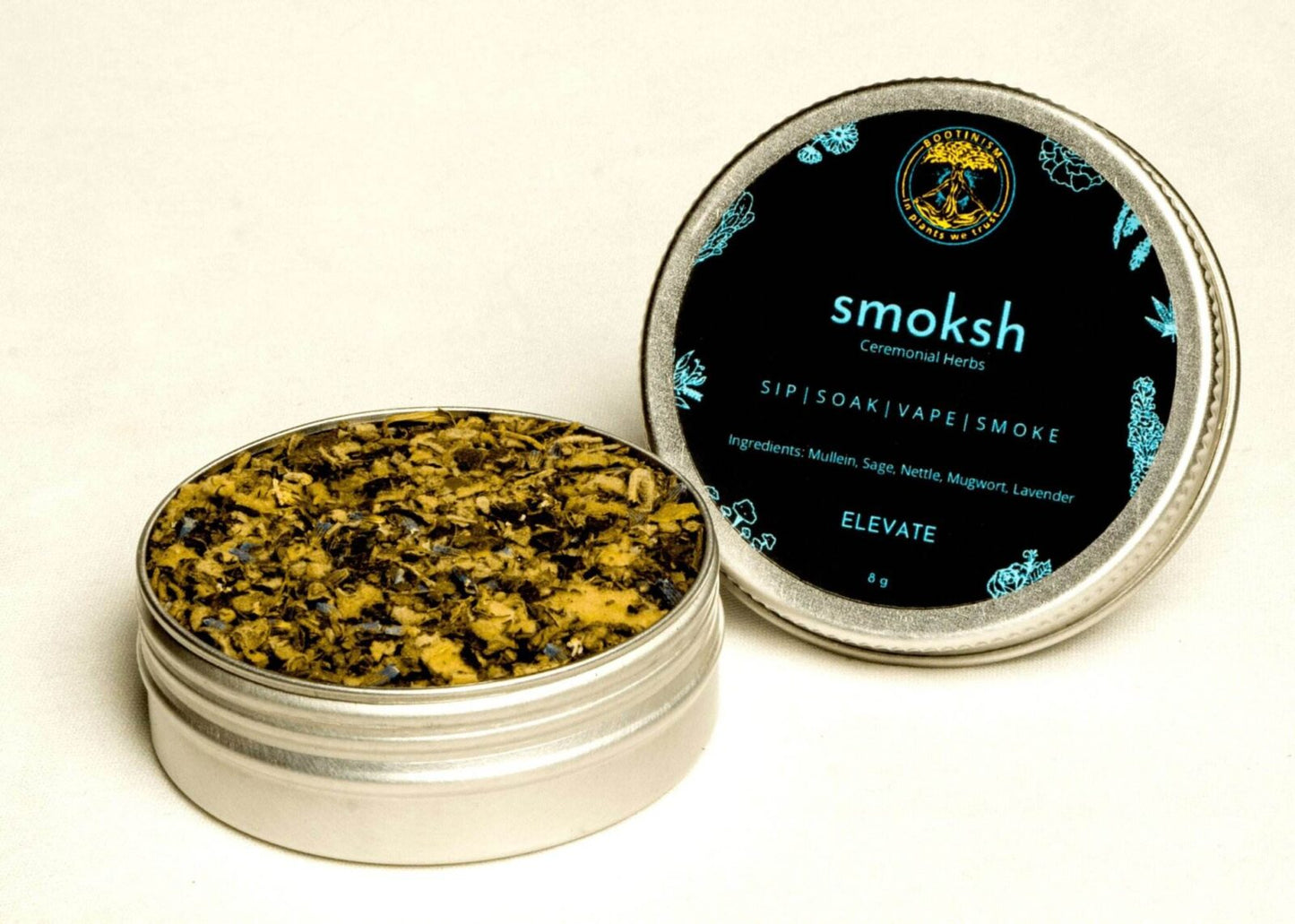 Smoksh Herbal Tin - Elevate 8g - Rich mixing Trial Pack