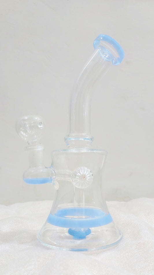 Glass water bong pipe with blue accents on a white background, quality bongs in delhi ncr haryana up india, best smoking accessories online in india, best quality bongs in Delhi Mumbai Chennai Bangalore pune INDIA, smoking accessories in delhi ncr, Compact glass bong with blue bulb chamber portable design borosilicate THEBOOMBOXCLUB, 
Portable glass water pipe with travel-friendly size for on-the-go sessions TBBC,
Small black shower bong with percolator compact filtration system