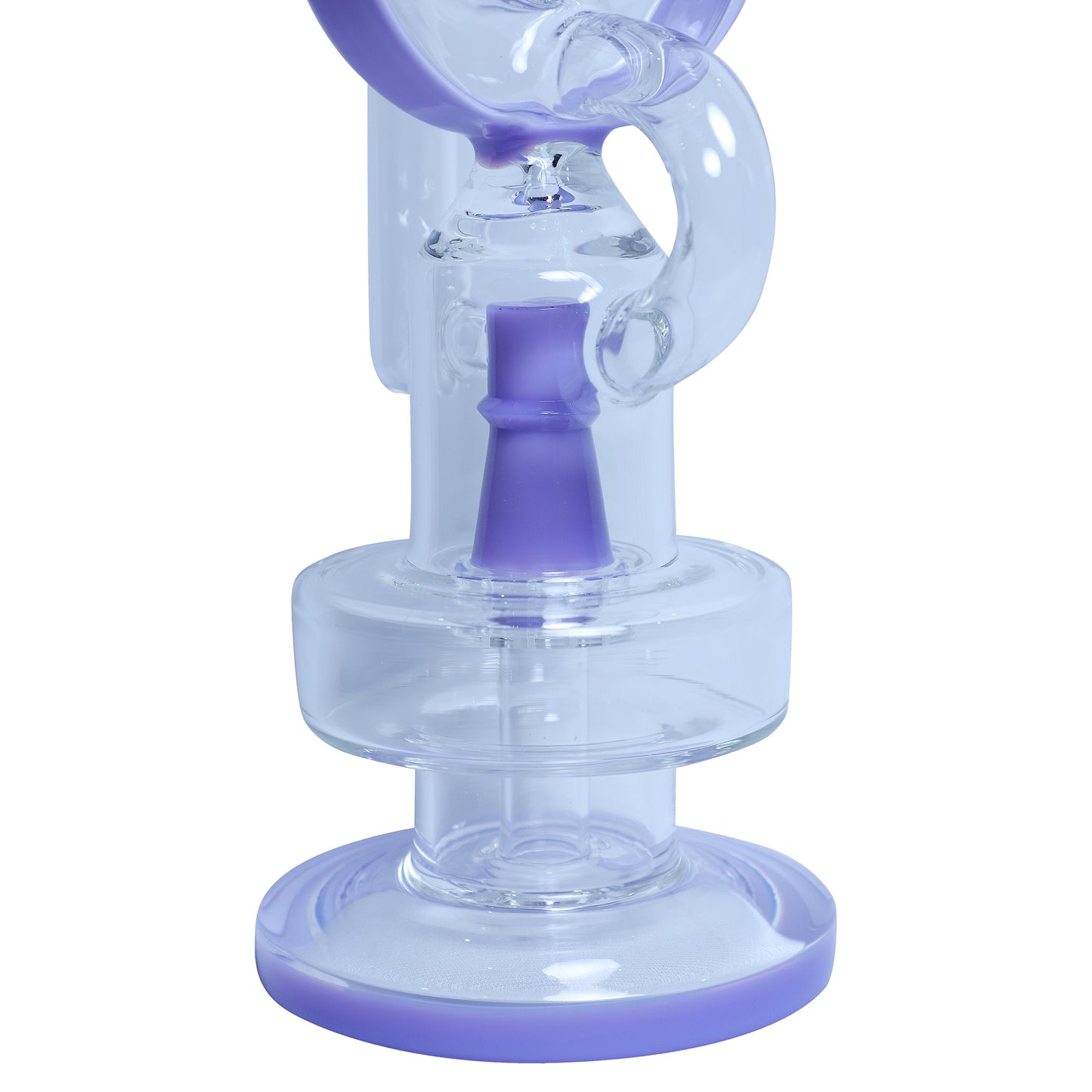 Recyclers Crystal Ring 18'' Glass Shower Bong
