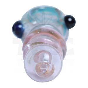 Pink and Blue Heavy Glass Hand pipe - 5 inches