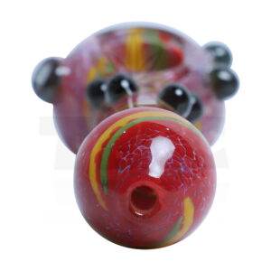 Red with Black Dots Glass Hand pipe - 5 inch