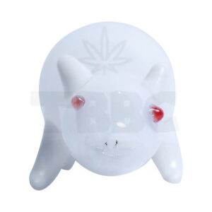 Red Eye Rabbit Heavy Glass Hand Pipe - 5 inches