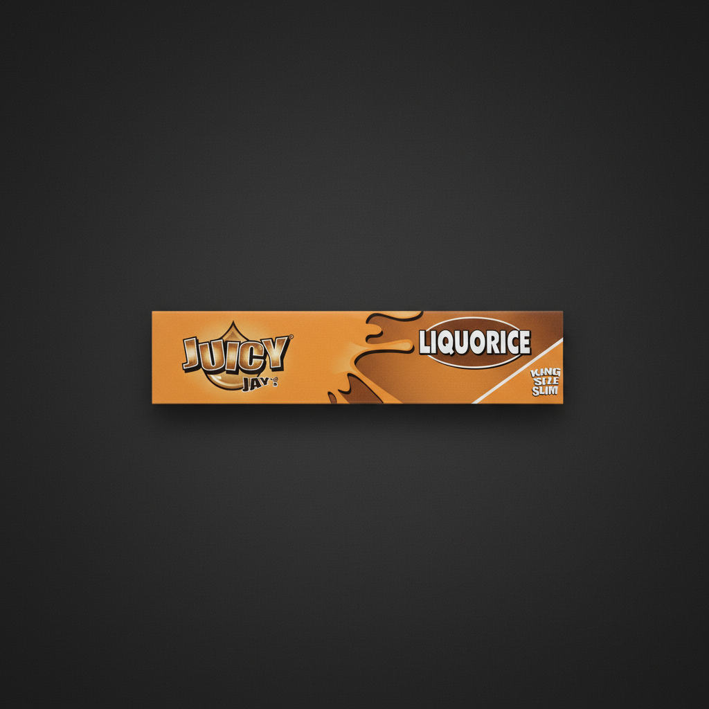 Juicy Jay’s King Size Liquorice flavoured rolling papers pack front ,_instant delivery in delhi ncr