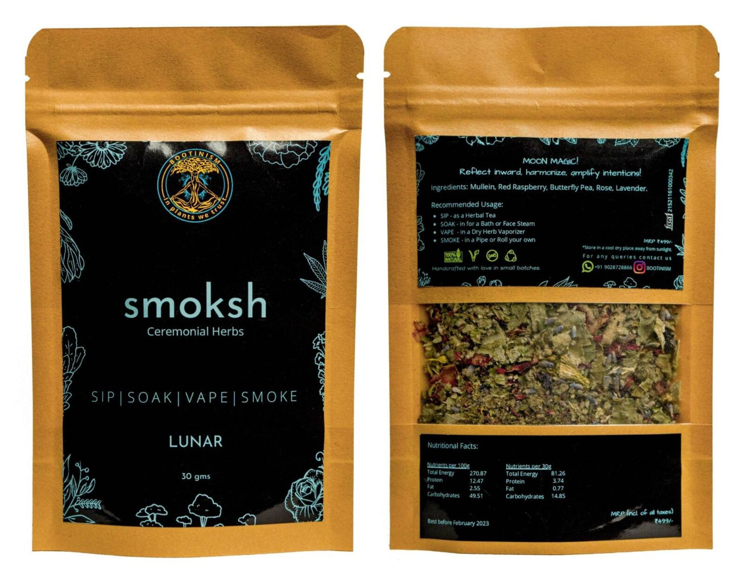 Smoksh Herbal Lunar 30g - Fine Rich Mixing