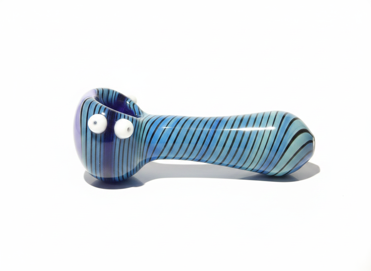 Blue Swirl Glass Hand Pipe | Pocket-Friendly, Smooth Pulls
