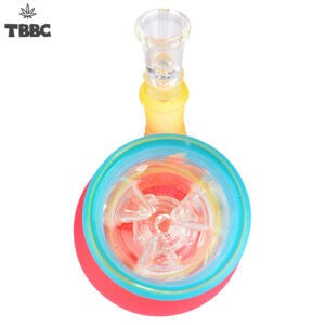 Rastafarian 8 inches Percolator Ice Bong - Glass Bong