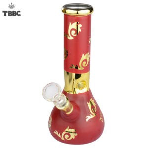 Red Velvet Golden Angel 8 inch Ice Bong