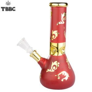 Red Velvet Golden Angel 8 inch Ice Bong