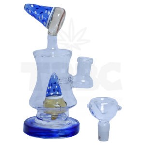 Shower Poker 6 inch Recycler Glass Bong