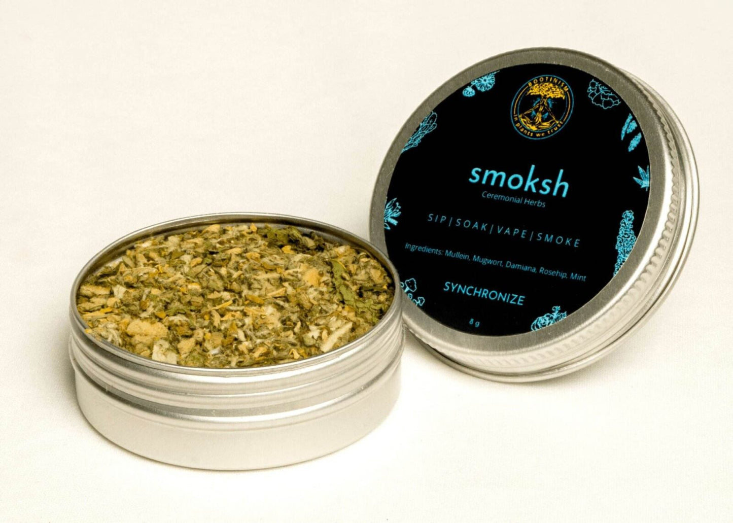 Smoksh Herbal Tin - Synchronize 8g - Rich Mixing Trial Pack Premium New Indian's