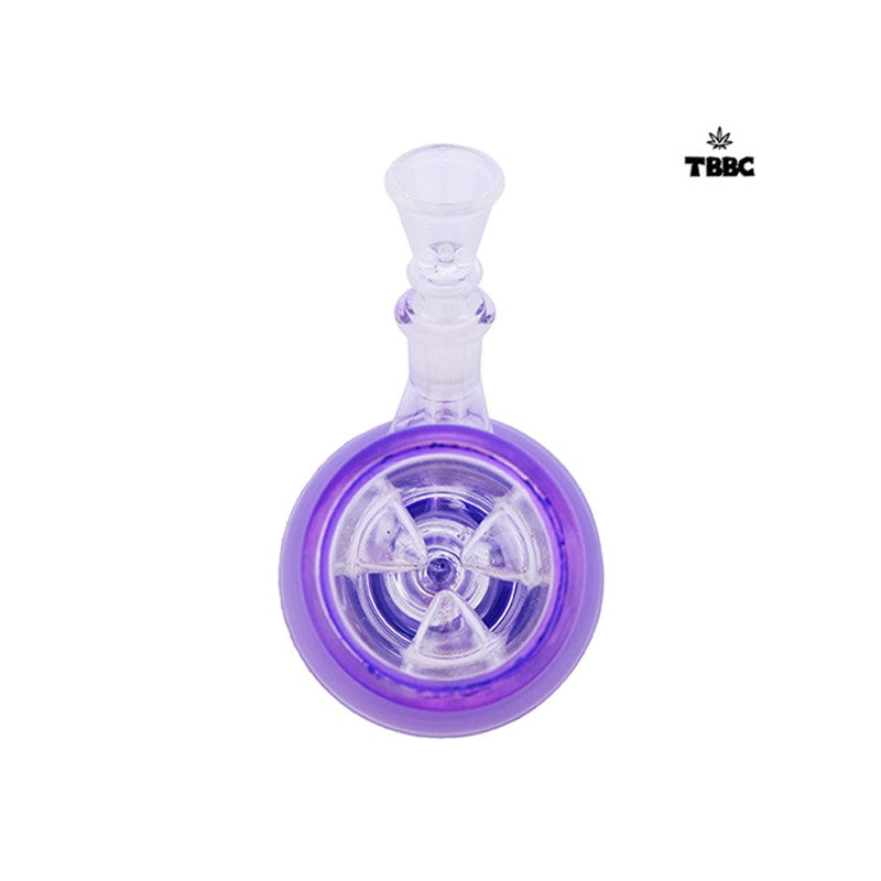Purple Top Bottom Perc 8'' Glass Bong