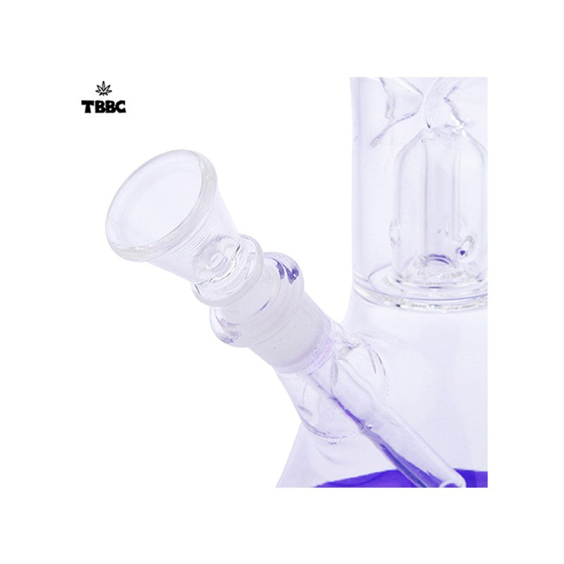 Purple Top Bottom Perc 8'' Glass Bong
