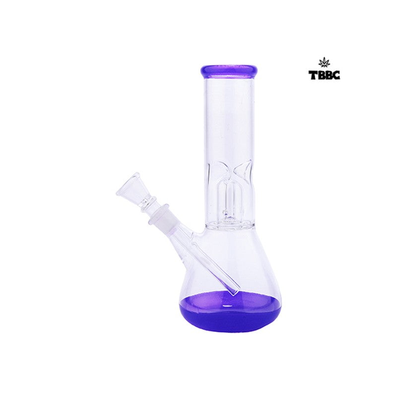Purple Top Bottom Perc 8'' Glass Bong