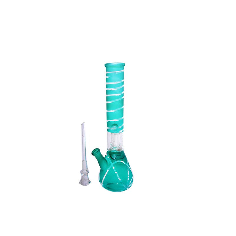 Water Green Stripped Special Bong - 16 inches