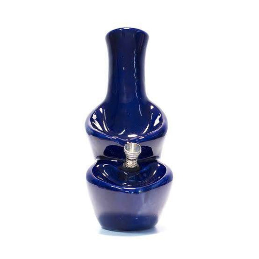 Premium New Indian's Royal Blue Duplex Ceramic 8 inches bong