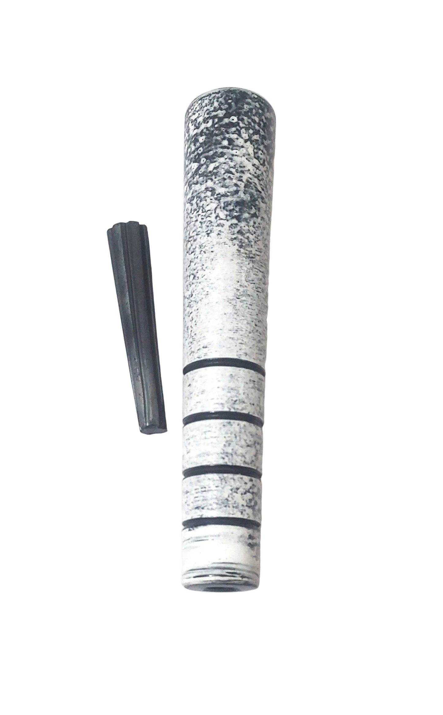 clay white black spot chillum good for hash and weed with stone filter for smoother hits, instant delivery , export quality chillums for sessions with stoners hippies homies