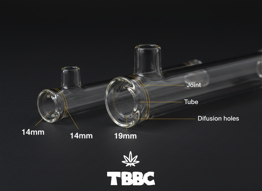 Downstem anatomy joint size 14mm vs 19mm diffusion holes bong downstem weed accessories
