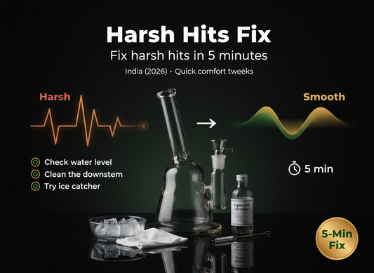 Harsh bong hits troubleshooting showing correct water level and smooth bubbling
