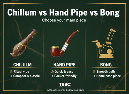 Chillum vs Hand Pipe vs Bong — Choose Your Main Piece | TBBC
