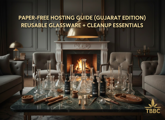 Paper-Free Hosting Guide Gujarat Edition - Reusable Glassware and Cleanup Essentials by TBBC