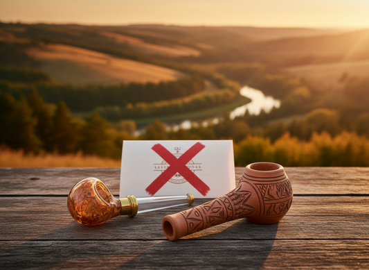 Rolling papers crossed out with hand pipe and chillum alternatives — TBBC smoking accessories India