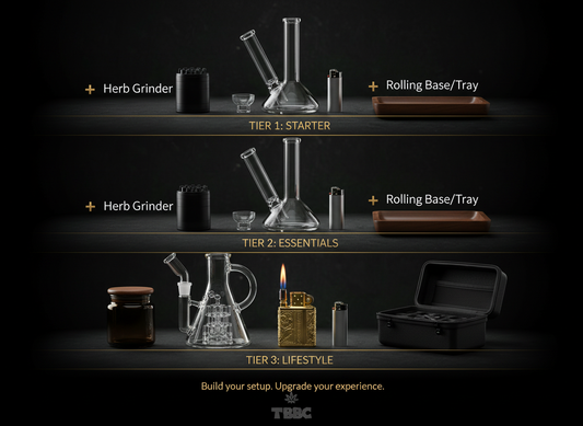 Bong accessories upgrade path starter essentials tier 1 tier 2 tier 3 tier 4 weed accessories