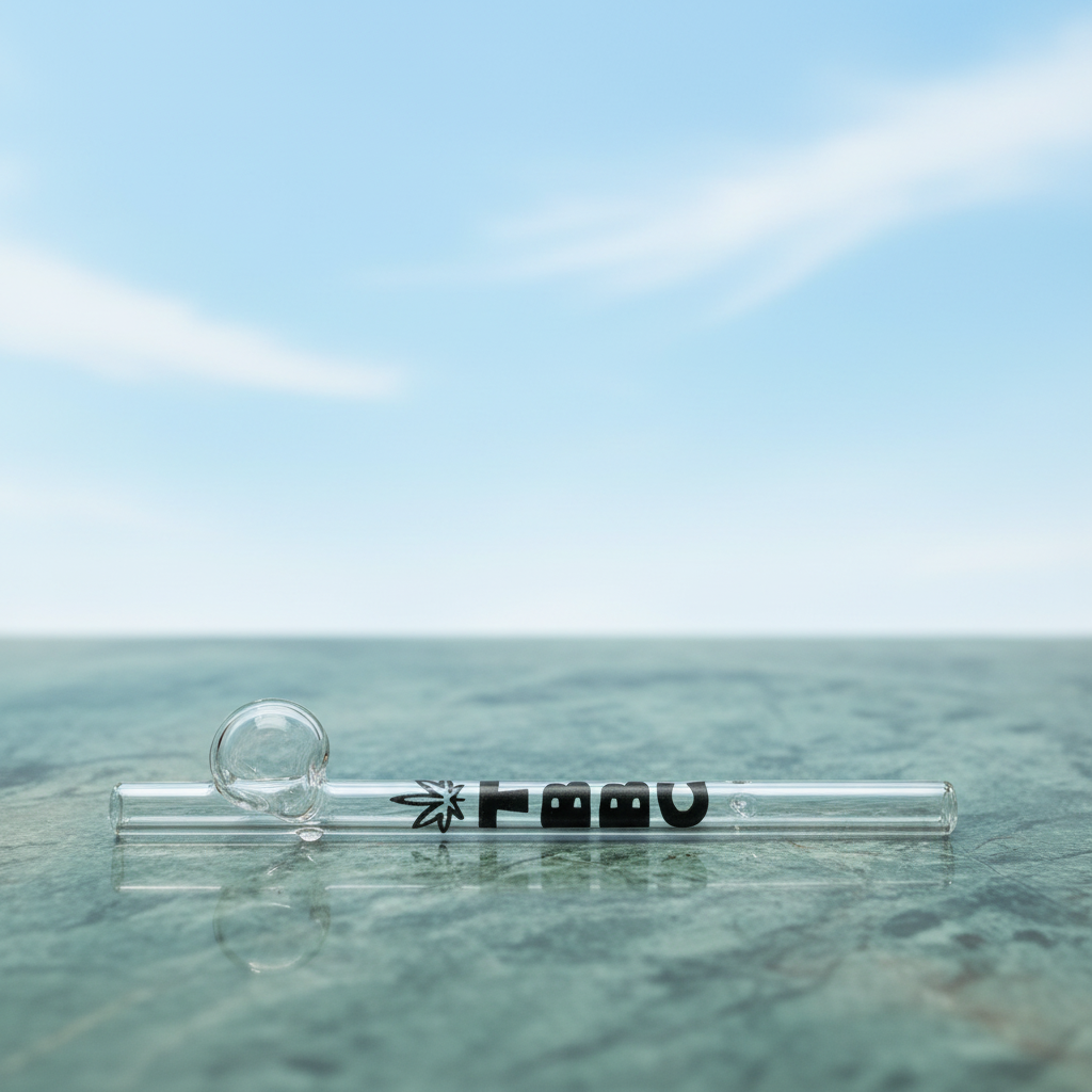 Clear glass smoking accessory with TBBC, theboomboxclub one hitter hand pipe instant delivery in delhi ncr