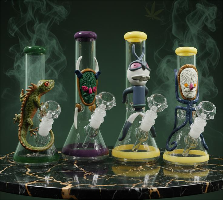 Animal handcrafted Classic Quality Affordable cheap glass bongs, bongs instant delivery, smoking pipes best bong shop,Premium glass bongs collection borosilicate water pipes artistic designs THEBOOMBOXCLUB India Artistic Gothic Cosmic Pop Culture