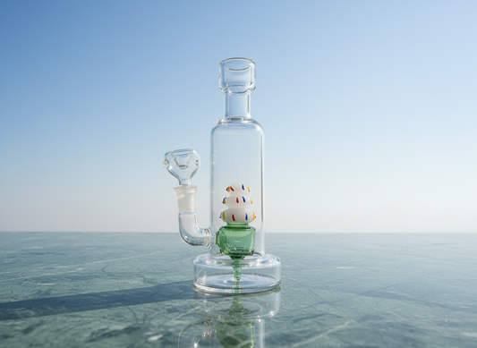 Ice Cream Shower Percolator Bong – 10" Premium Borosilicate Glass