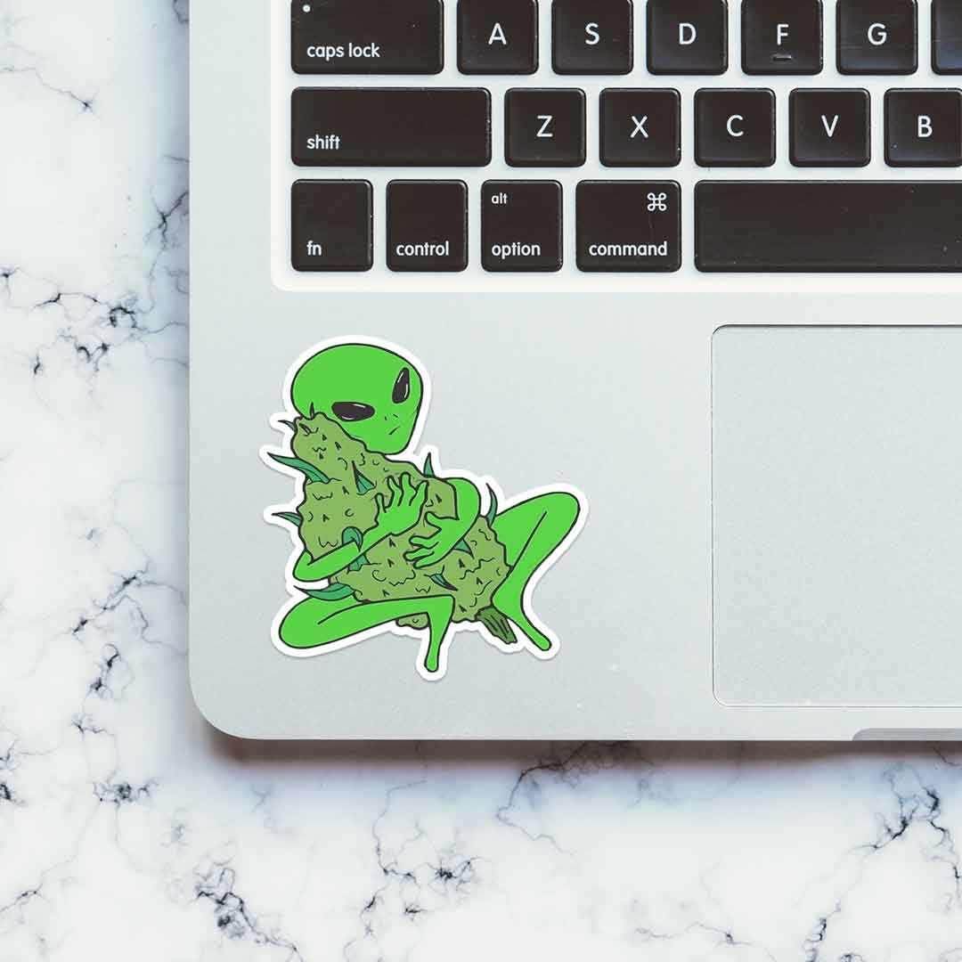 Stoned Alien Sticker