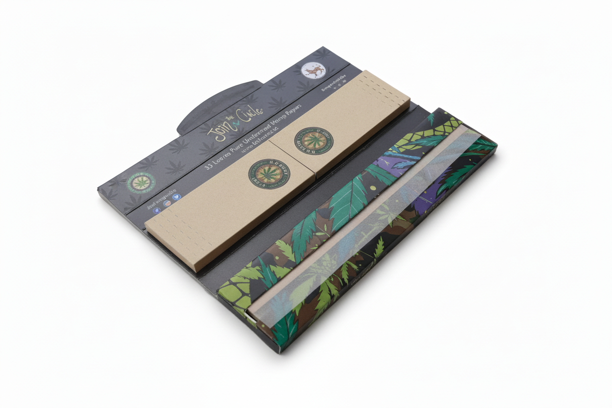 B E Hemp Premo King Size rolling papers front view TBBC