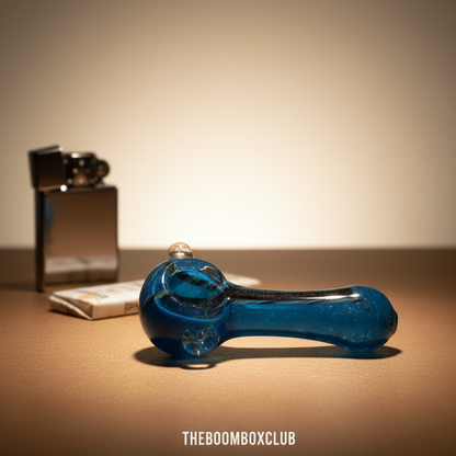 Cobalt Night Crystal Pipe (4")