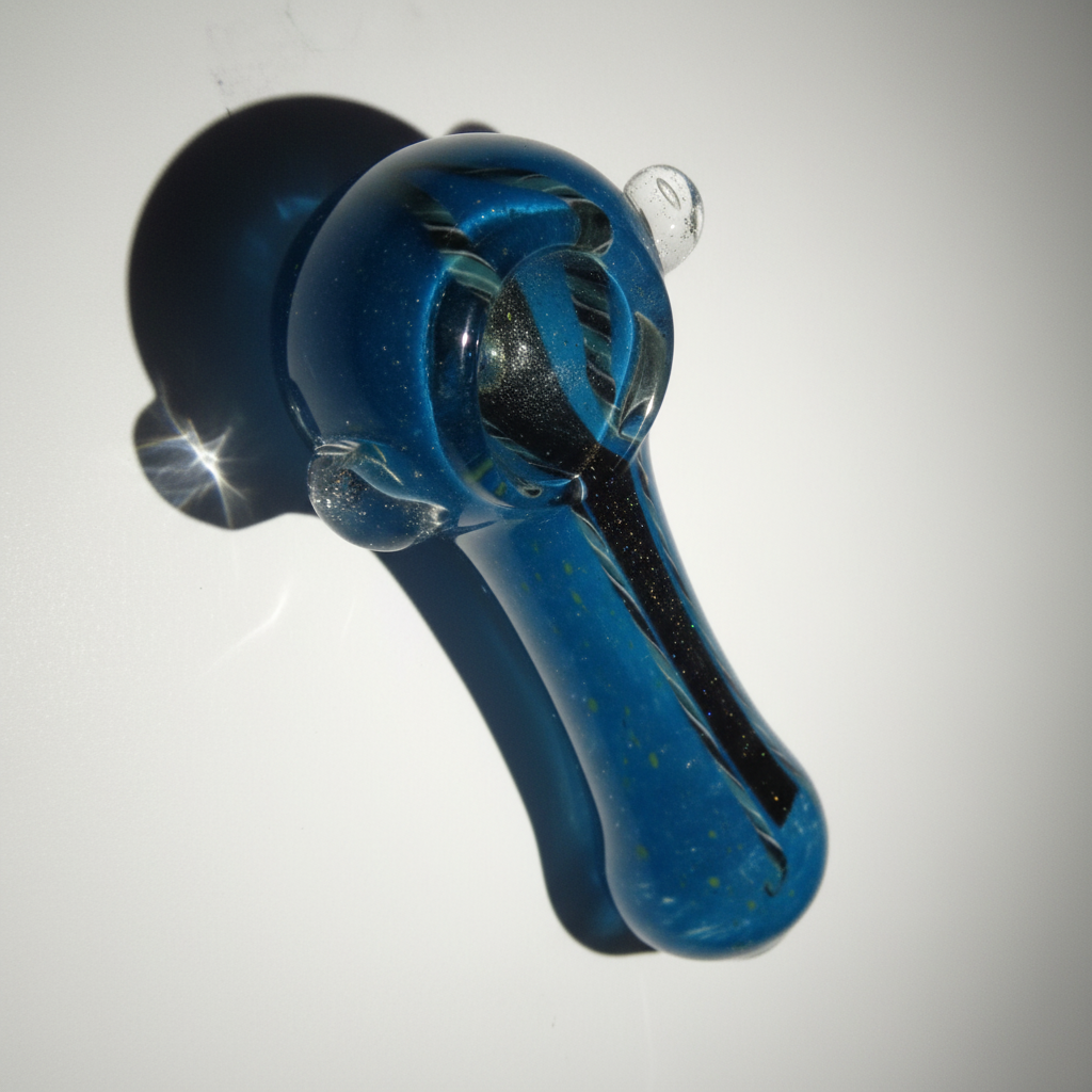 Cobalt Night Crystal Pipe (4")