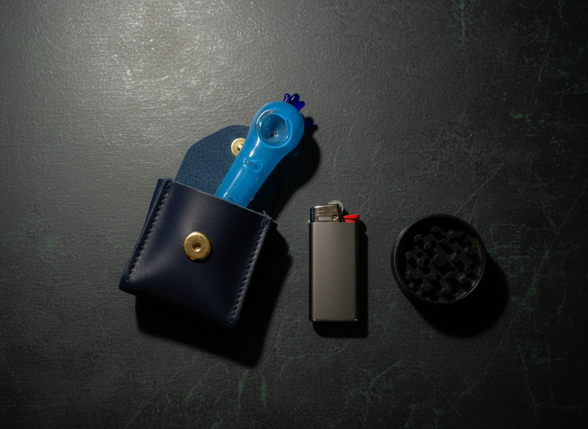 Fruity Sesh Pipe (Strawberry) 4" | Glass Hand Pipe with Carb
