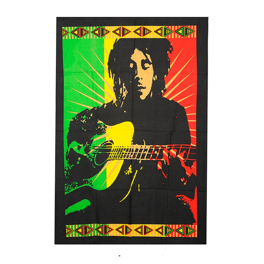 Bob Marley With Guitar Tapestry - 42X29
