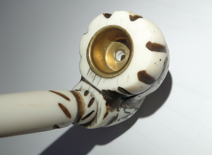 White Tribal Gangster Pipe 7"
