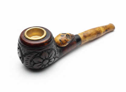 Midnight Mandala Skull 6" Resin Hand Pipe