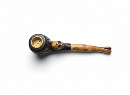 Midnight Mandala Skull 6" Resin Hand Pipe